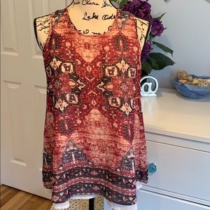 Japna Boho Aztec Print Tank